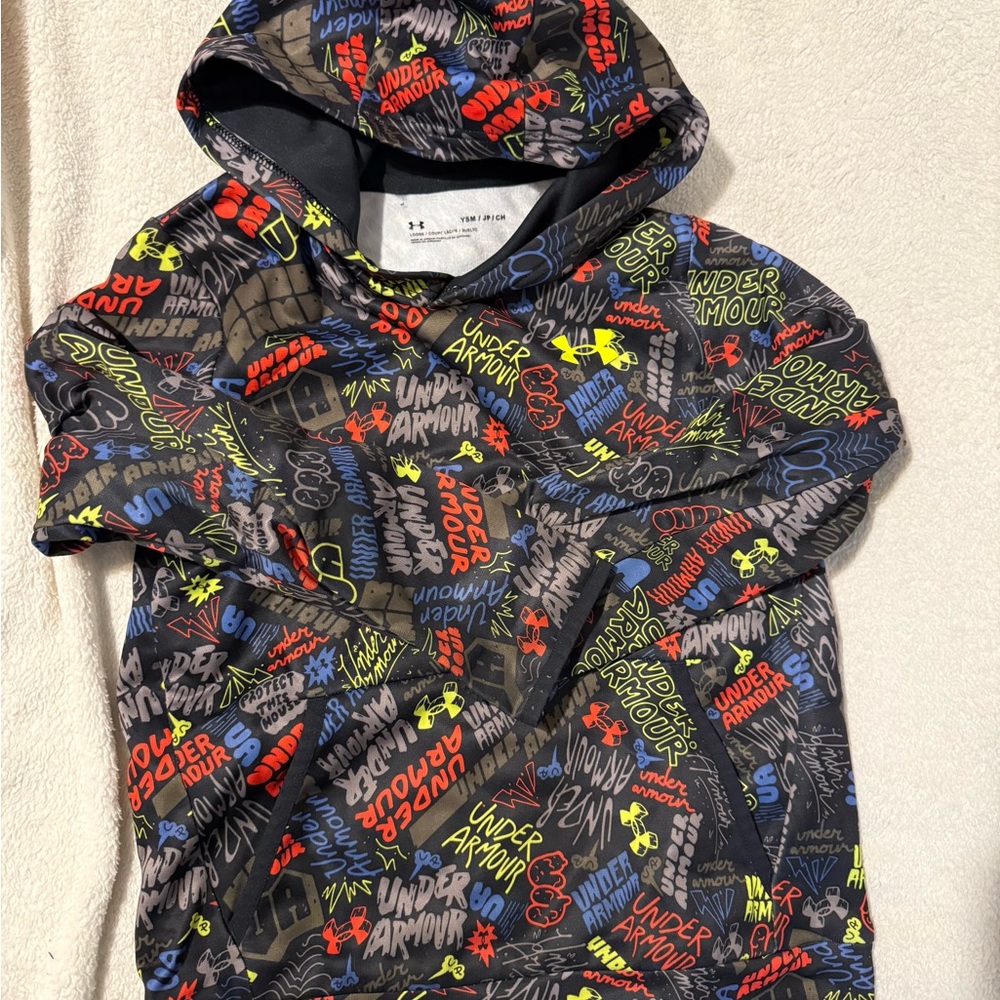 Under Armour Kids Hoodie - Black with Multicolor Graphics